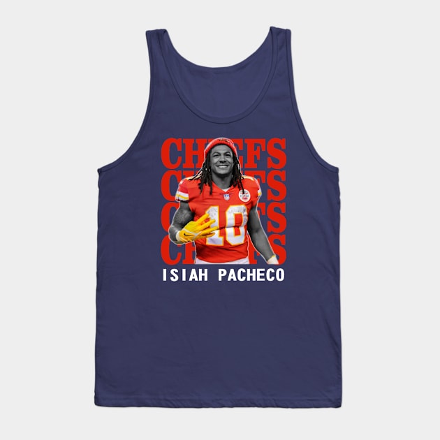 Kansas City Chiefs Isiah Pacheco 10 Tank Top by Thejockandnerd